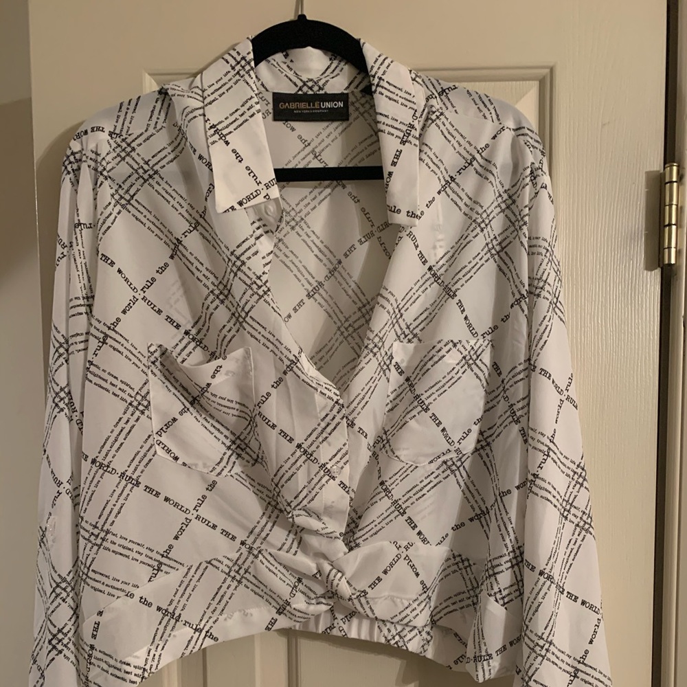 Cream blouse -Gabrielle union -inspirational words